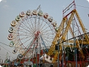 Fun unlimited in amusement park of fair