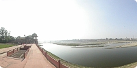 View of Itmad-Ud-Daulah Tomb and the river Yamuna
