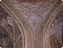 Beautiful designs on walls of Akbar Tomb using Gold, Diamonds etc.