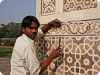 Maintenance of stone inlay in Itmad-Ud-Daulah Tomb