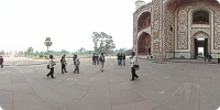 A closer view of Southern Gate of Akbar Tomb from inside
