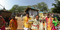 Artists from Uttar Pradesh posing for IndiaVirtualTour.com exclusively
