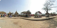 Crafts stalls having rural look