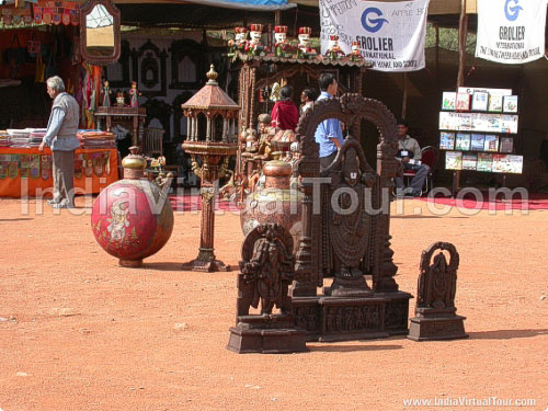 Wooden statue of god Balaji