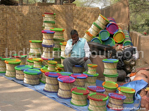 Stools made of bamboo type material