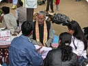 Astrologer telling about future to visitors
