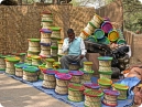 Stools made of bamboo type material