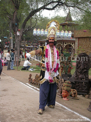 An artist posing as Ravan