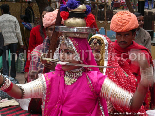 Artists from Rajasthan performing