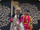An artist from Uttar Pradesh posing as Lord Krishna
