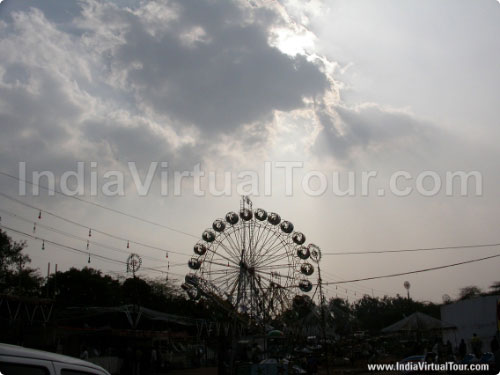 Sun is also trying to view fair ground beyound the clouds