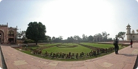 View of Entrance gate of Itmad-Ud-Daulah Tomb Campus and Itmad-Ud-Daulah Tomb