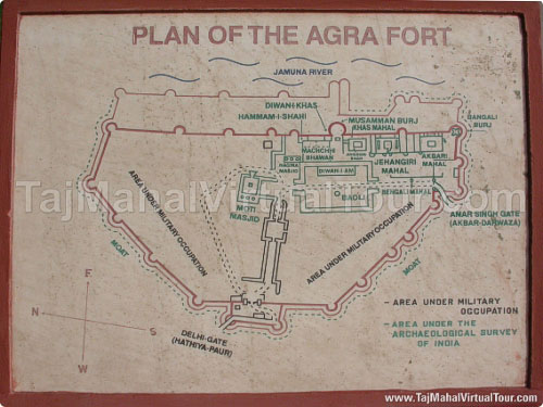 Plan of the Agra Fort