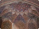 Beautiful designs on walls of Akbar Tomb using Gold, Diamonds etc.