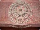 Finely carved pillar, on which Panch Mahal is based