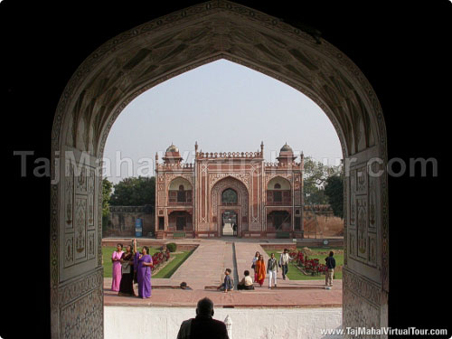 View of Entrance gate of Itmad-Ud-Daulah Tomb Monument Campus