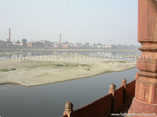 View of the river Yamuna from Itmad-Ud-Daulah Tomb Monument Campus