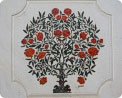 Exceptional stone inlay work in walls of Radha Swami Samathi
