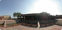 View of Fatehpur Sikri Fort campus from pond