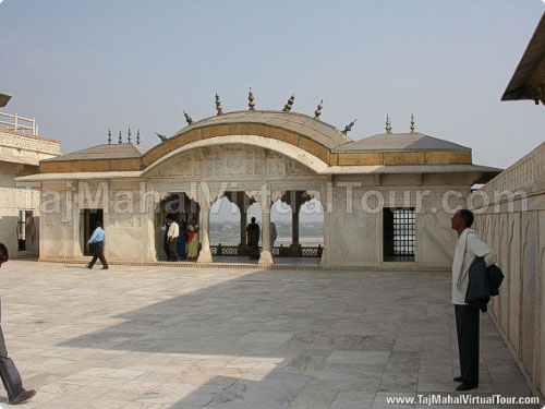 View of one of two Golden Pavilions