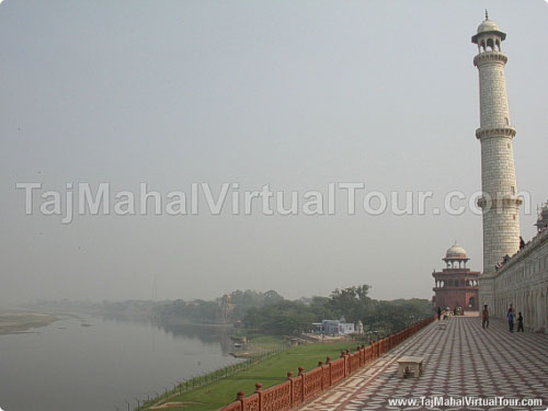 View of river Yamuna flowing towards East