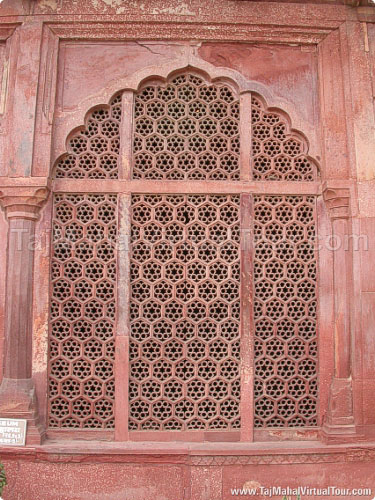A beautiful carved window in Mosque