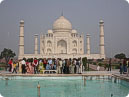 View of Taj Mahal from raised Platform situated at Center of Taj Mahal Campus